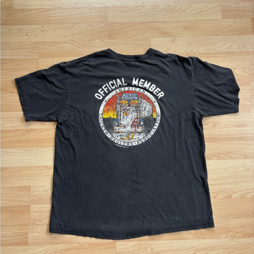 Road Rooster Vintage Graphic Black Short-Sleeve Tee